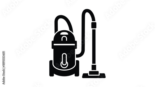 a simple icon depicting a vacuum cleaner a cleaning appliance silhouette