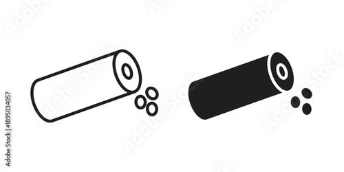 Blood vessel icon set. Black icon on white background