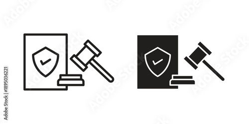 Code of conduct icon set. Black icon on white background