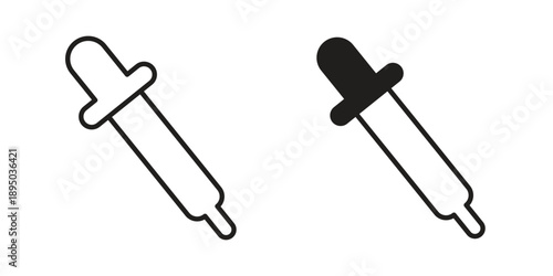 Color picker icon set. Black icon on white background