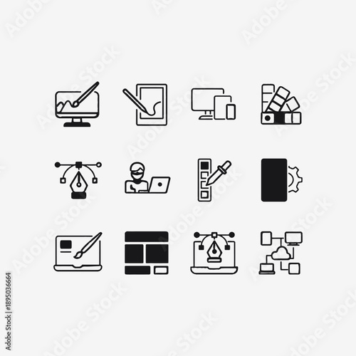 Web Design and Development Icon Set