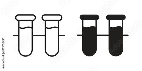 Communicating vessels icon set. Black icon on white background