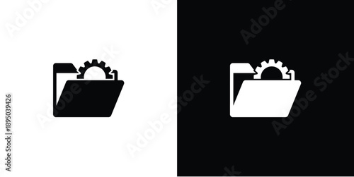 Folder with gear icon representing settings and configuration.