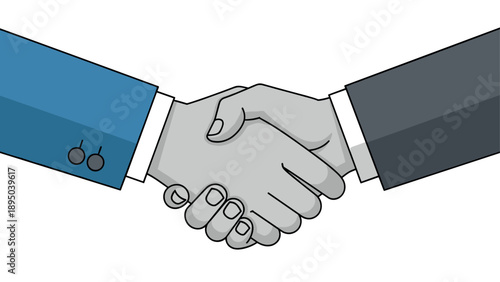 Professional handshake in business attire, symbol of partnership and trust