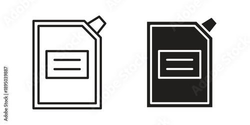 Doys set. Black icon on white backgroundpouch icon set. Black icon on white background