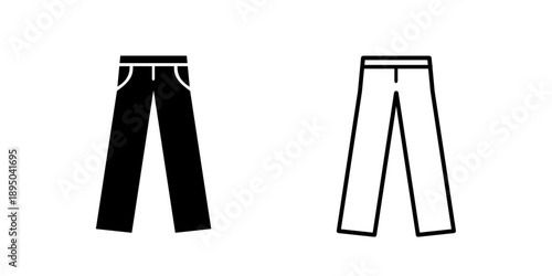 Pants set icon isolated on white background.