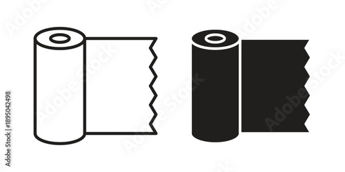 Gauze icon set. Black icon on white background