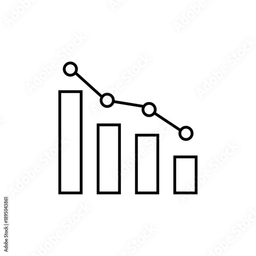 Performance Decline and Risk Analysis Line Icon for Reports