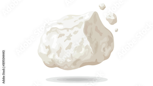 Floating abstract white mass with subtle shadows suggesting lightness and softness