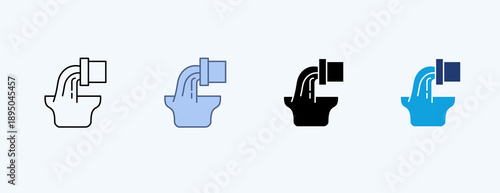 Concrete Multiple Icon Illustration Vector