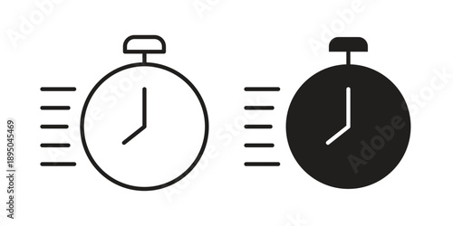 Instant icon set. Black icon on white background