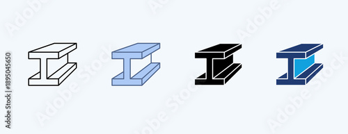 Steel Multiple Icon Illustration Vector