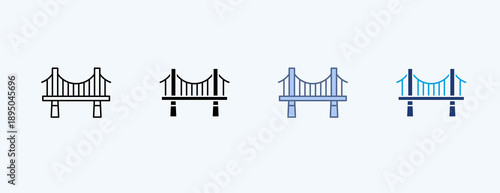 Bridge Multiple Icon Illustration Vector