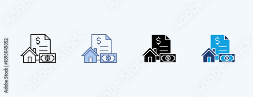 Budget Multiple Icon Illustration Vector