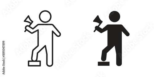 Lumberjack icon set. Black icon on white background