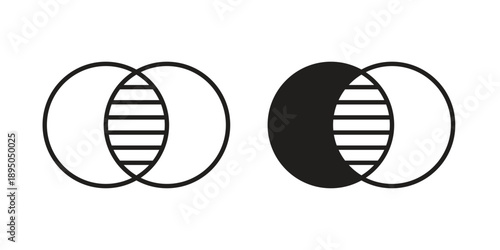 Opacity icon set. Black icon on white background