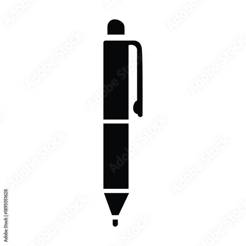 A sleek black pen icon symbolizing the power of writing creativity and knowledge inspiring every insightful story with a