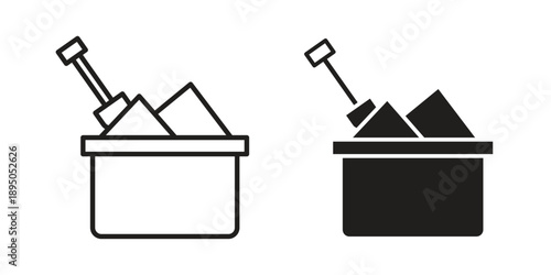 Sandbox icon set. Black icon on white background