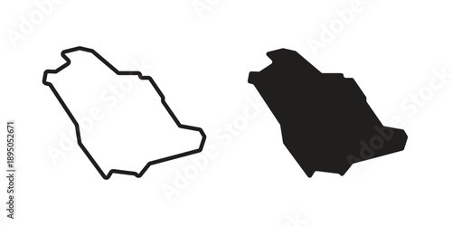 Saudi arabia icon set. Black icon on white background