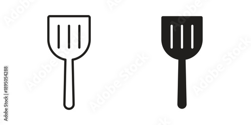Spatula icon set. Black icon on white background