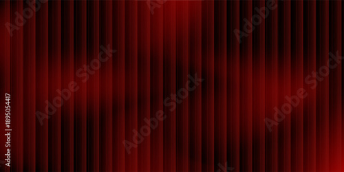 Abstract black background with glowing vertical red ribbed lines, creating a fractal glass effect, digital noise, or glitch. Editable vector illustration.
