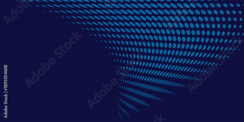 blue wavy halftone background. Dot pop art sport style vector.