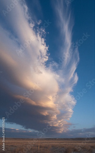 Wallpaper Mural Dramatic clouds swirl above vast, golden grasslands under deep blue sky. Torontodigital.ca