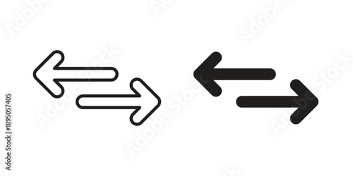 Transfer icon set. Black icon on white background