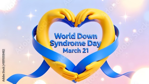 World Down Syndrome Awareness Day March 21 Poster Design