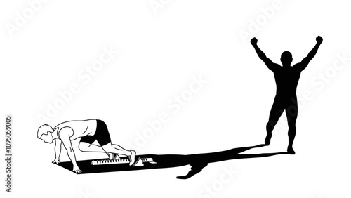 From start to finish: athletic transformation in silhouette art