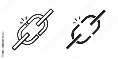 Weak icon set. Black icon on white background