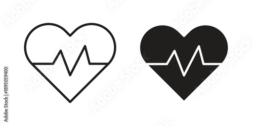 Wellbeing icon set. Black icon on white background