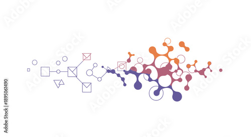 Vector molecular structure graphic element
