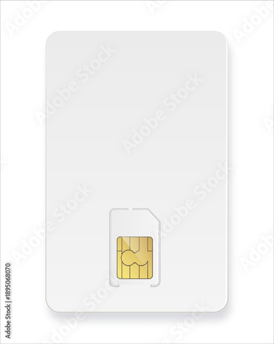 Sim card vector mobile phone icon chip. Sim card isolated 3d design gsm. Sim Card. Mobile telecommunications technology symbol.