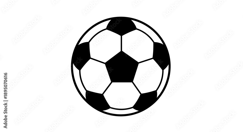 Fototapeta premium Soccer Ball Icon – Classic Football Vector Sports Symbol