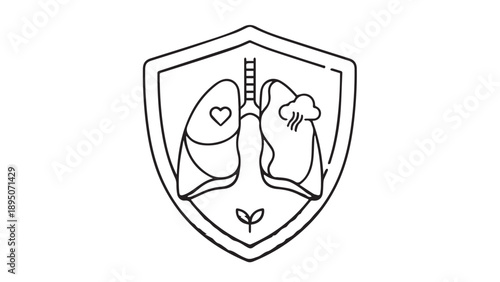 Shield Emblem Representing Sustainable Growth and Community Care.