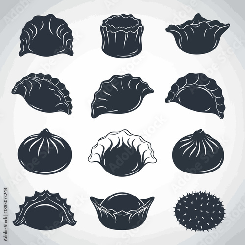 Monochromatic Vector Set of Assorted Asian Dumplings and Dim Sum