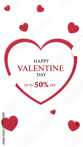 valentine card with hearts