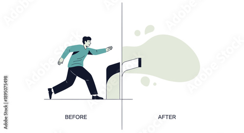 Man transforming toilet into green eco friendly ecofriendly