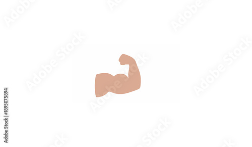 3D Biceps Emoji Icon – Flexed Muscle Arm Illustration