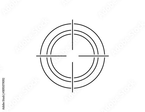 Precision Crosshair Target Scope Sight Vector Symbol
