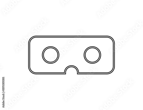 Virtual Reality VR Goggles Headset Line Art Icon