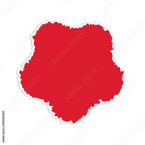 Red Paint Splash Abstract Shape 