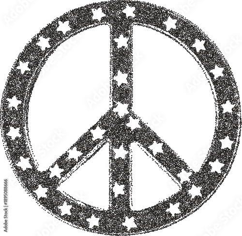 Peace y2k retro stipple art sixties brutalist halftone vector png transparent, symbol 2000s photocopy effect tattoo aesthetic