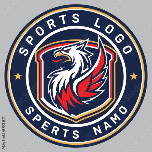 Dynamic Griffin Mascot Sports Team Emblem