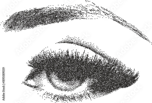 Eye y2k retro stipple art iris brutalist halftone vector png transparent, vision 2000s photocopy effect tattoo aesthetic