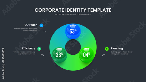 Educational Insight Three Step Diagram Frame Design. Clean Briefing Presentation Layout Vector Illustration. Enterprise Strategy 3 Option Graph Slide Template.