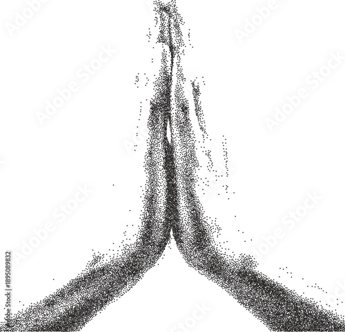 Prayer y2k retro stipple art hands brutalist halftone vector png transparent, faith 2000s photocopy effect tattoo aesthetic
