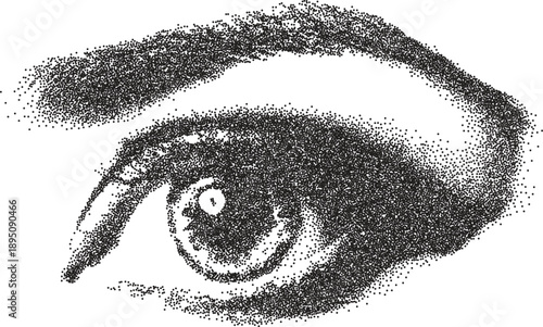 Eye y2k retro stipple art iris brutalist halftone vector png transparent, vision 2000s photocopy effect tattoo aesthetic
