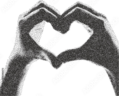 Hand y2k retro stipple art gesture brutalist halftone vector png transparent, finger 2000s photocopy effect tattoo aesthetic